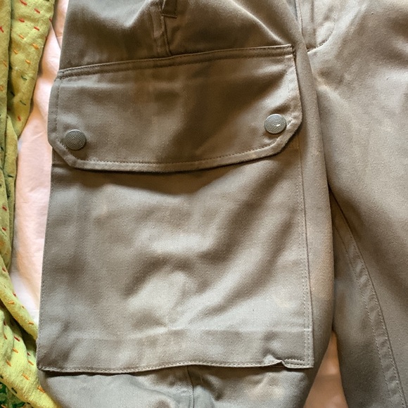 vintage army cropped jogger fatigue cargo pants bleach distressing - Picture 8 of 15